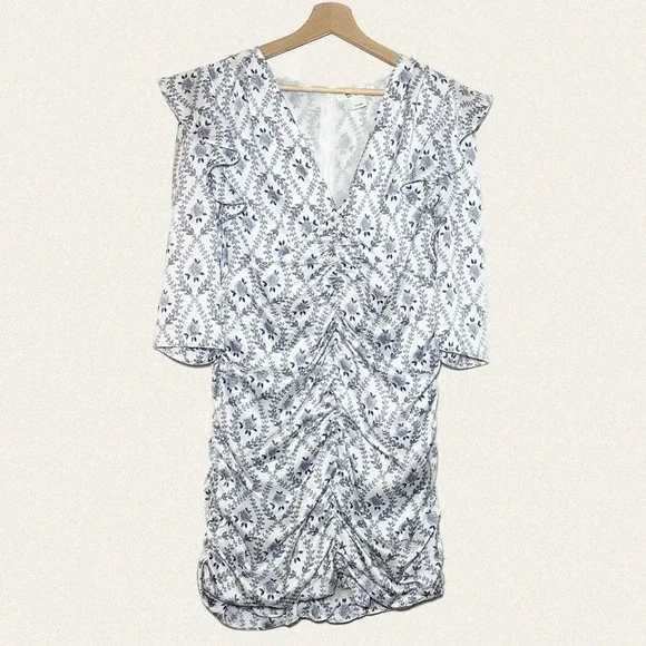 Glamorous Ruched  Ruffle Mini Dress - Picture 7 of 9